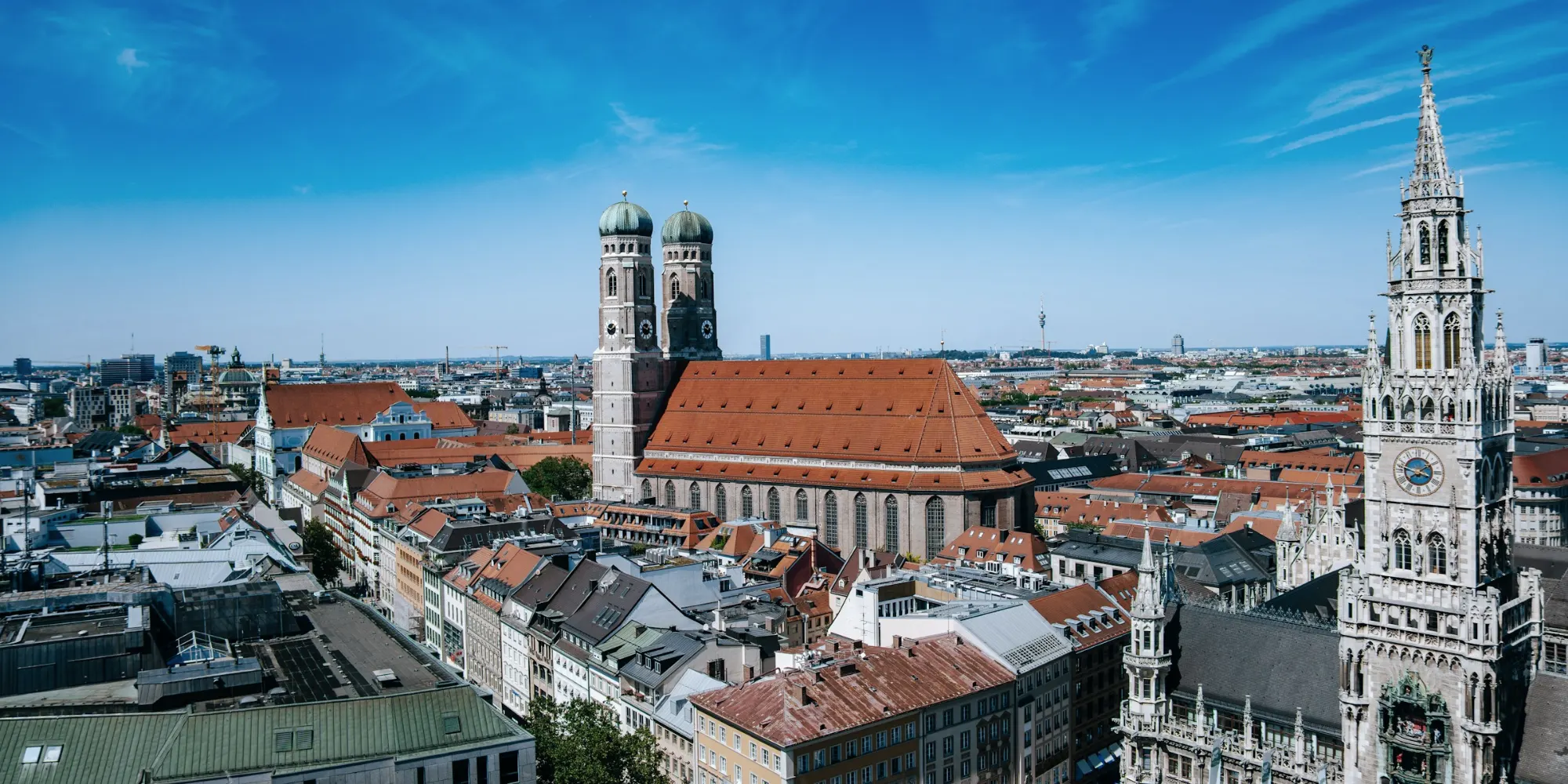 Vista del casco antiguo de Múnich con la Frauenkirche